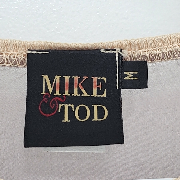 Mike & Tod Women's 100% Silk Long Sleeves Sheer Top - M - Picture 3 of 6